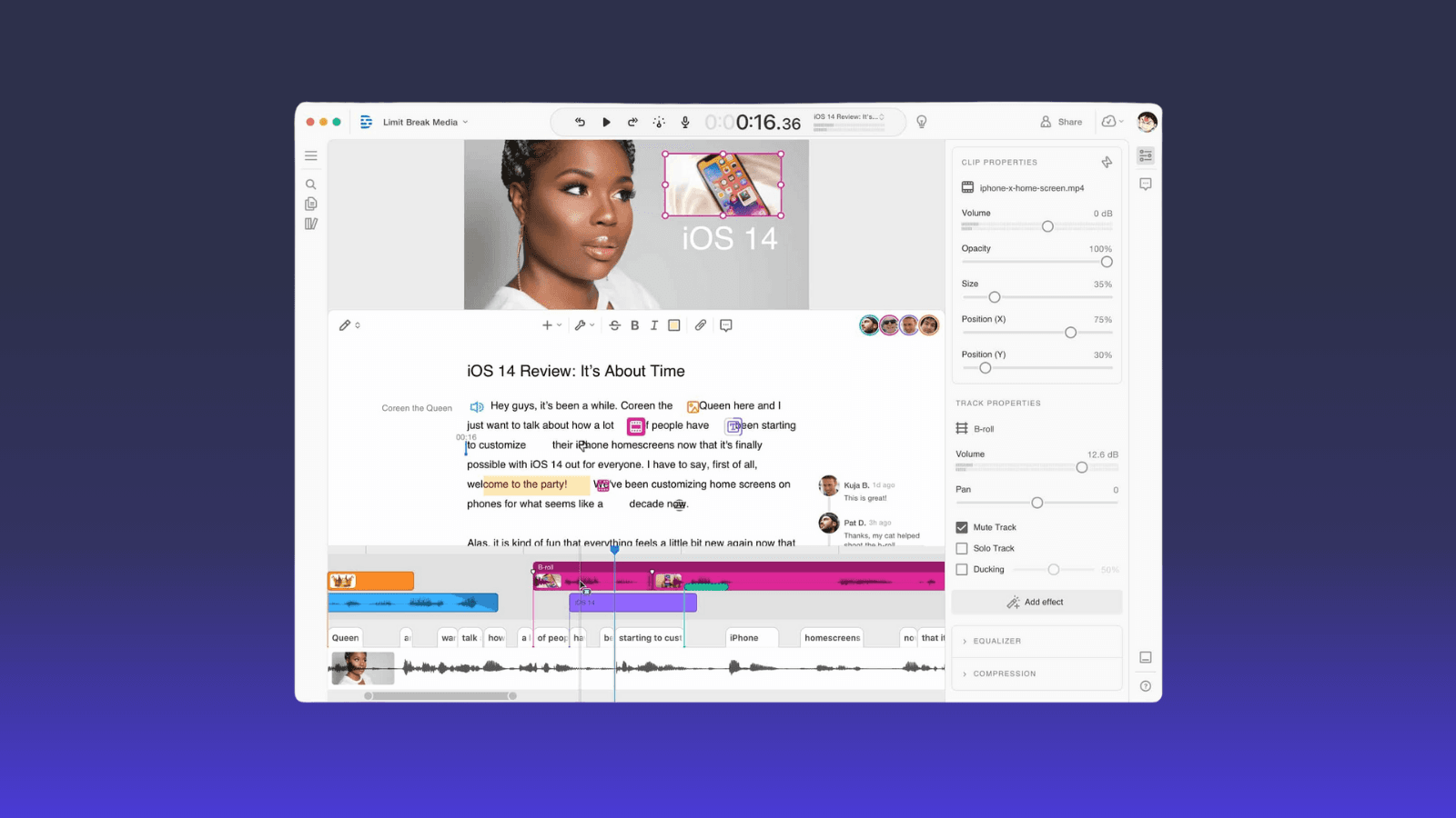 Descript transcription