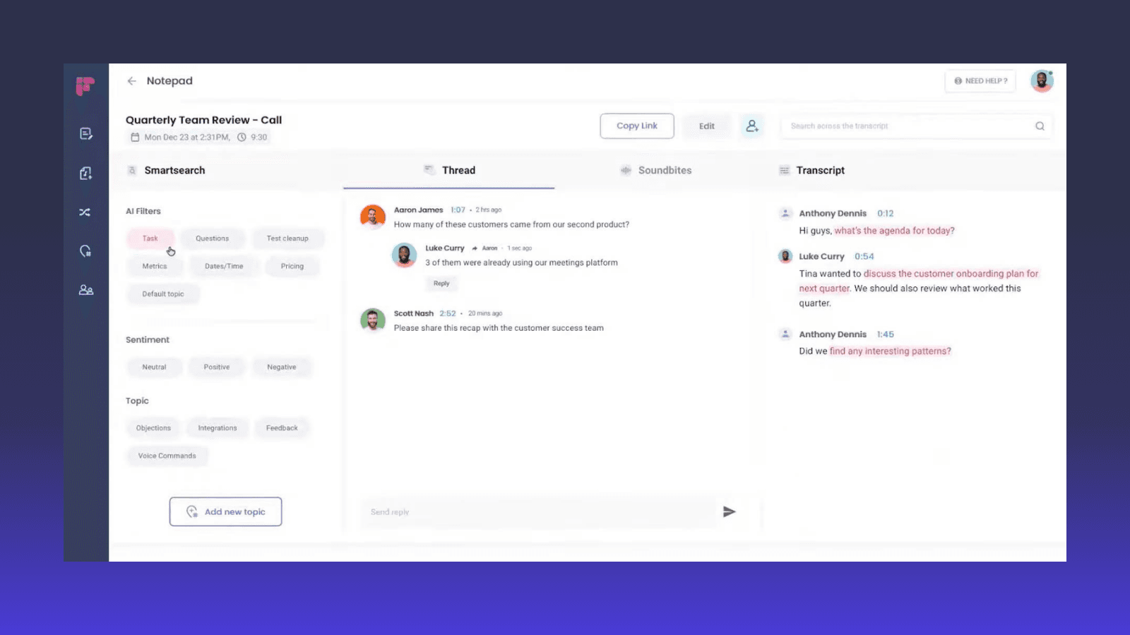 Fireflies transcription