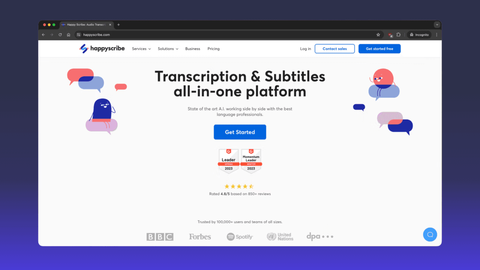 Happyscribe transcription