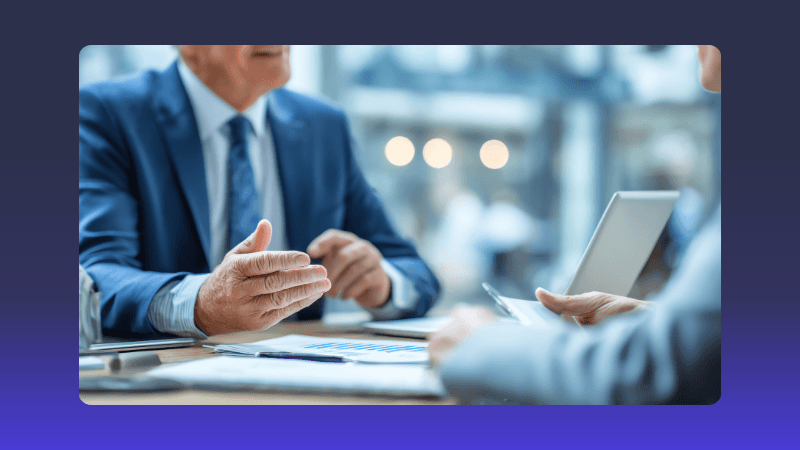Conversation entre un commercial et un client