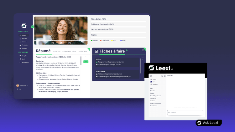 ## What is AI technology and how does it work?
- AI technology refers to systems capable of simulating human abilities: language understanding, visual recognition, decision-making, and machine learning.
- It relies on advanced algorithms, statistical models, and massive databases.
- Real-world applications include:
- Automatic transcription of conversations into text.
- Speaker identification (diarization).
- Smart summarization of discussions using language models (LLM).