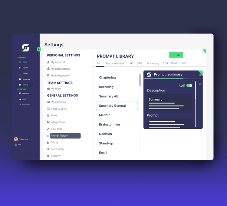 Library of Prompts and Custom Prompts