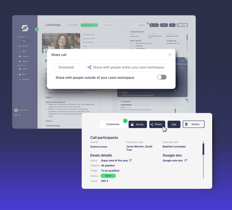 External Sharing of Summaries
