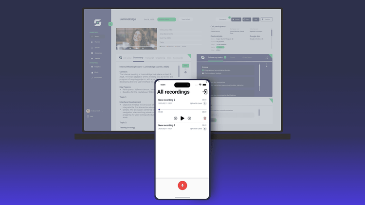 Mobiele app voor fysieke vergaderingen