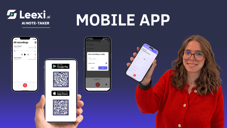 Take meeting notes with Leexi’s mobile note-taking app