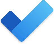 A vibrant blue checkmark symbol with a modern, folded paper design and gradient.